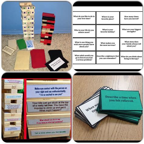 Play Jenga either with cards or without cards! Colorcode the blocks by