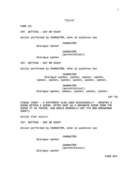 Play Script Template Script, Templates, Sample resume