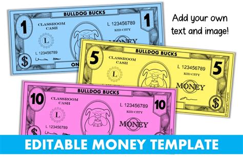 Play money template customizable.  Free instant download! Get creative (and...