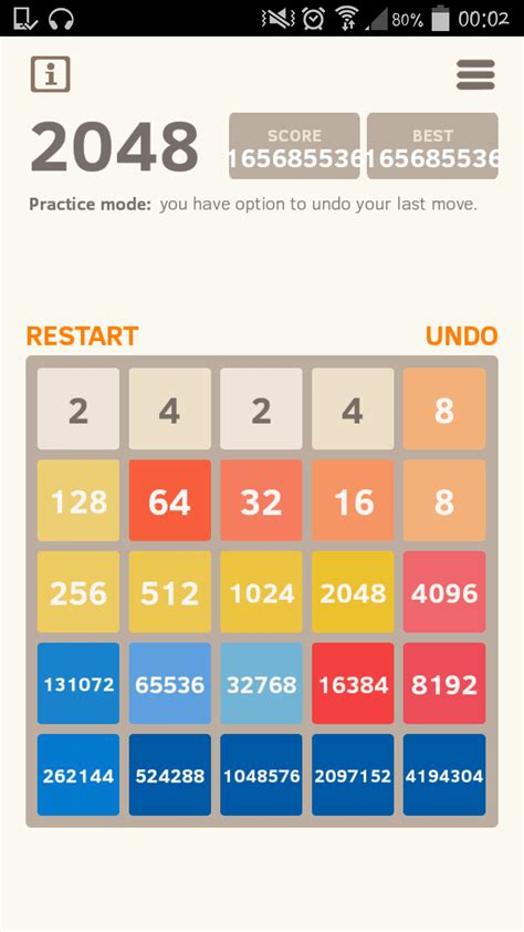 2048 Rules. The rules of how to play 2048 are simple. You have four ways to move the tiles: left, right, up, and down. You combine numbers like 2 and 2 to make a 4 tile, 4 and 4 to make an 8 tile, and so on and so forth. A low number such as a 2 or 4 will appear in a random spot with every move you make. This makes the board fill up faster, and ....
