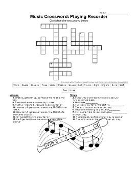 The Crossword Solver found 30 answers to "play the recorder perhaps", 6 letters crossword clue. The Crossword Solver finds answers to classic crosswords and cryptic crossword puzzles. Enter the length or pattern for better results. Click the answer to find similar crossword clues . Enter a Crossword Clue.. 