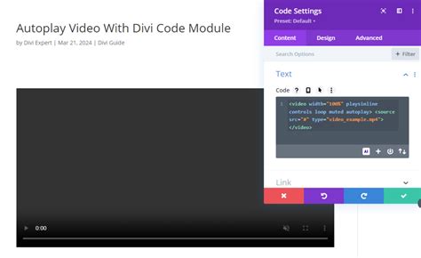 Play video on hover divi.  Enabling Video Autoplay with Display Control Buttons upo...