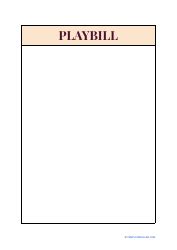 Playbill Templates Portal Tutorials