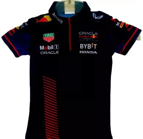 Playera Polo Checo Perez Escuderia Red Bull Formula 1 Niño