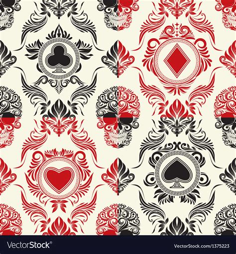 Playing card pattern set Royalty Free Vector Image