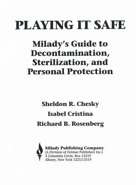 Playing it safe miladys guide to decontamination sterlization and personal protection. - Spezialidiotikon des sprachschatzes von eschenrod (oberhessen).