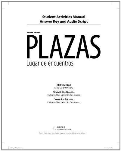 Plazas 4th Edition Book Key