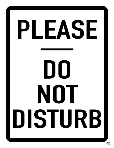 Please Do Not Disturb Sign For Therapist Free PDF Signs