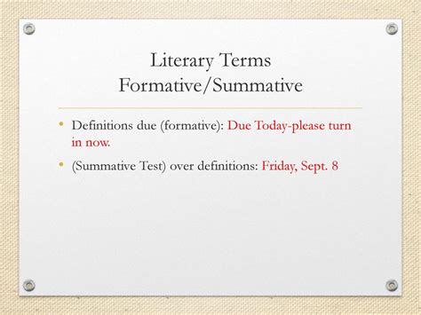 Please take out something with which to write.. Summative due Friday