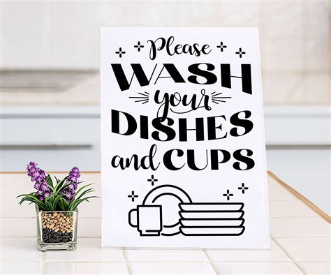 Dishes don't wash themselves, so please clean up after yourself, thank you, the maid, funny clean up sign, clean it up sign, clean your mess (55) £ 4.83. Add to Favourites ... Please Wash Your Dishes Kitchen Clean Room Sign Cafe House Kitchen Workplace Business (1.5k) £ 9.88 .... 
