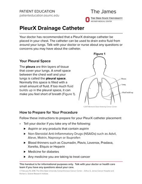 PleurX Catheter Frequently Asked Questions - osumc.edu