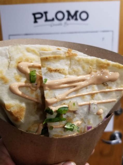 Plomo's menu includes quesadillas from a classic grilled chicken and cheese option to the Rick Ross, a speciality offering with chopped brisket, avocado, jalapeño, salsa verde and pickled red.... 