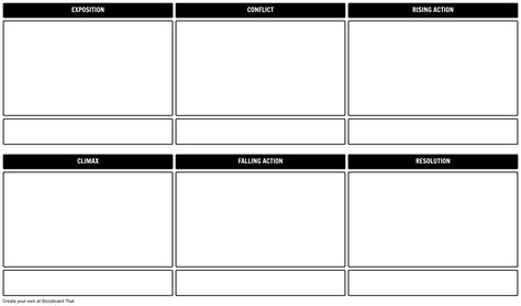 Plot Diagram Planner Storyboard Template Storyboard