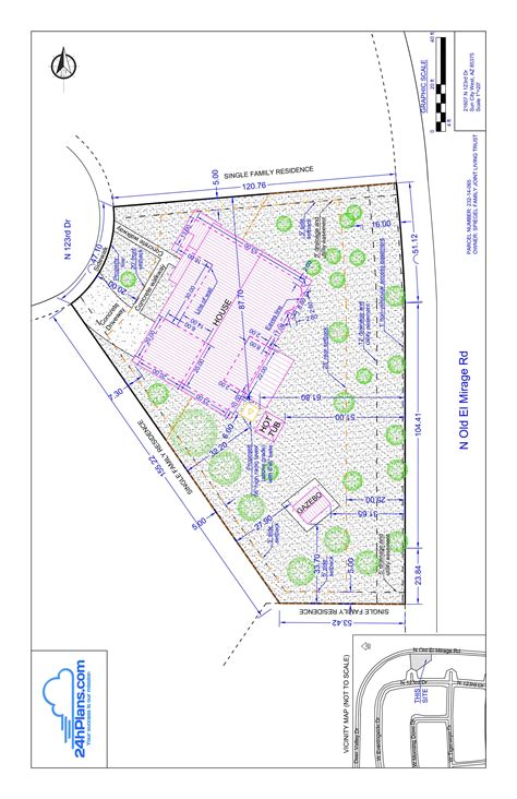 Plot plans. 24h Plans offers custom site plan drawing and plot plan drafting services for homes & businesses, building permits, land plot subdivision, garages, & more! 
