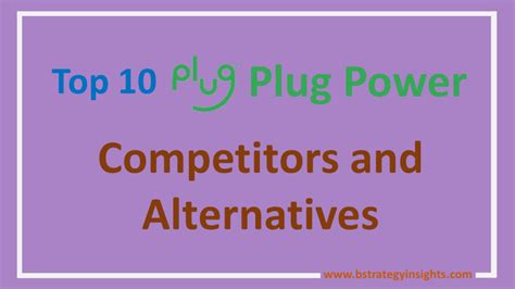 Plug power competitors. Things To Know About Plug power competitors. 