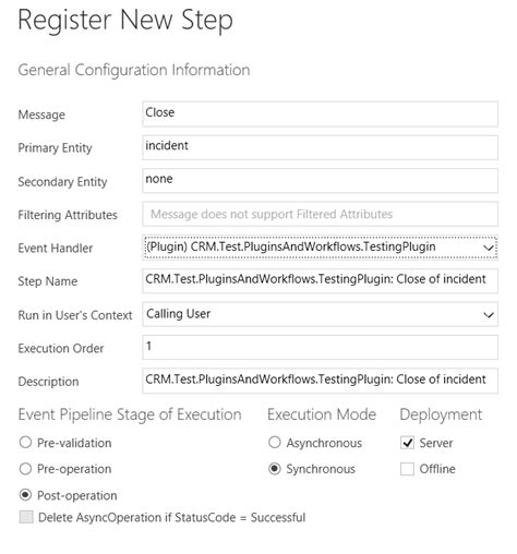 Plugin when a case (incident) is resolved in CRM 2013.