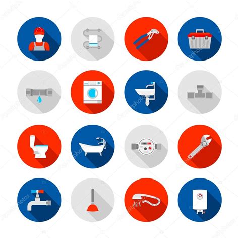 Plumbing Icons Stock Vectors, Clipart and Illustrations