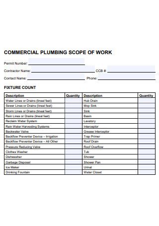 Plumbing Scope Of Work Template Classles Democracy