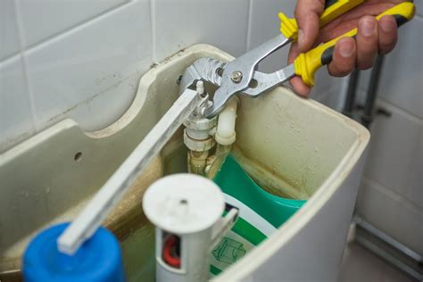 Plumbing toilet. Solution: Using a screwdriver, look for a screw near the floating ball/valve. Turn the screw once at a time to adjust the toilet tank water lever. Clockwise increases the water lever, and counterclockwise reduces the water level. Shut the toilet water supply valve while doing this repair. 