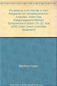 Pluralismus und wandel in den religionen im vorhellenistischen anatolien. - Operators manual for mahindra max tractor.