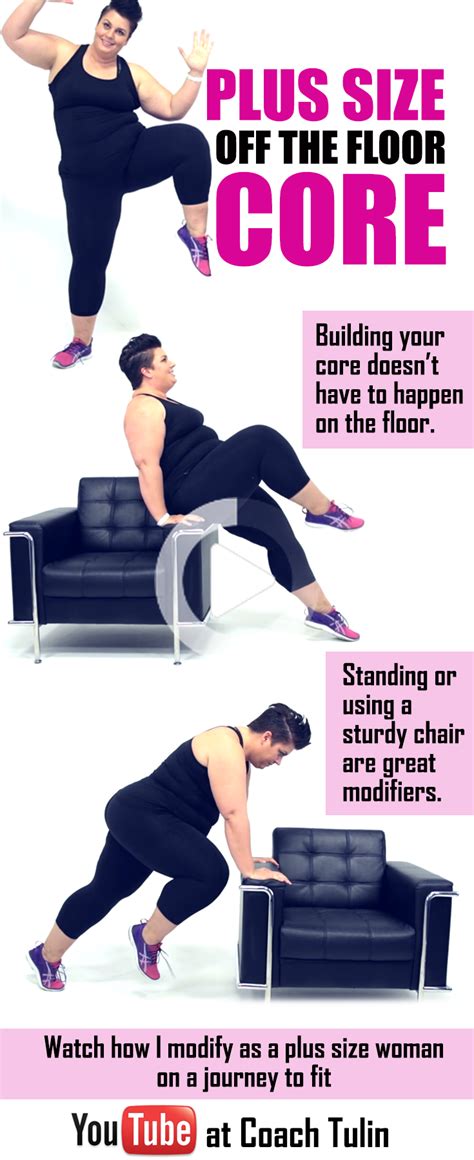 Plus Size core exercises that does not require getting up and down off