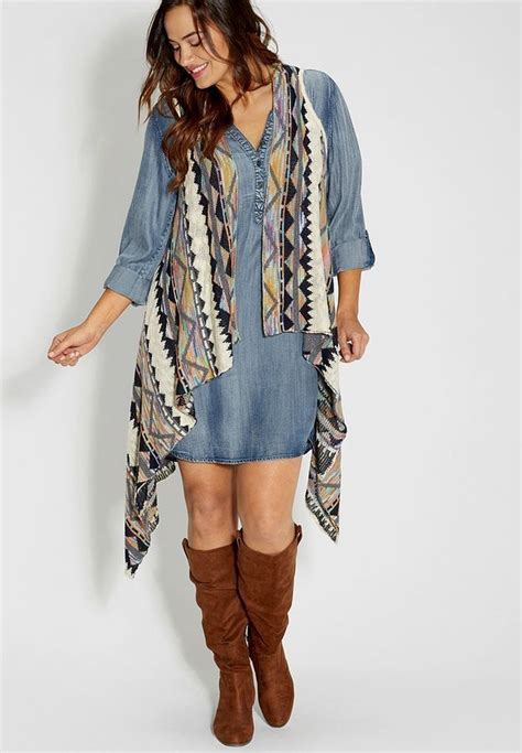 Plus size boho outfits. Westbound Plus Size Ikat Print 3/4 Peasant Sleeve V-Neck Top. Permanently Reduced. Orig. $69.00. Now $41.40. Dillard's Exclusive Plus. 