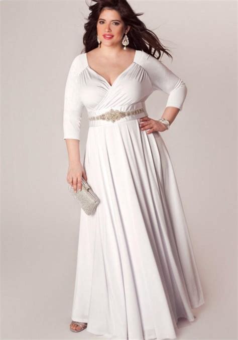 Plus size white dress long sleeve. .  <a href=http://contratos.desarrollamelo.com/...