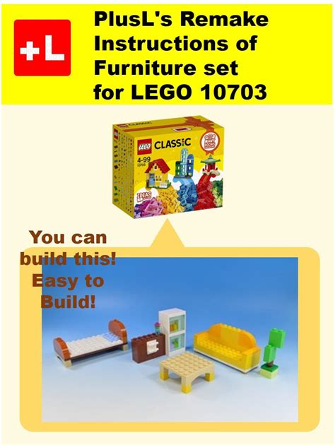 Download Plusls Remake Instructions Of Furniture Set For Lego 10703  You Can Build The Furniture Set Out Of Your Own Bricks By Plusl
