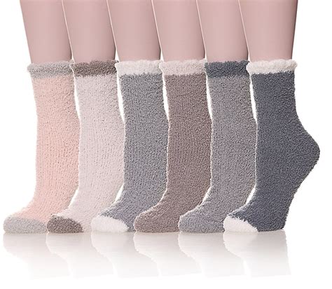 Plush Slipper Socks Women Warm Fuzzy Socks Cozy Soft Fluffy