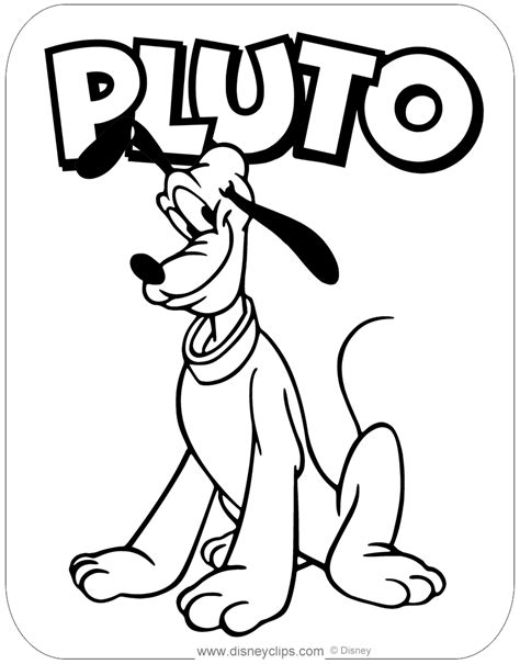 Pluto Coloring Shee