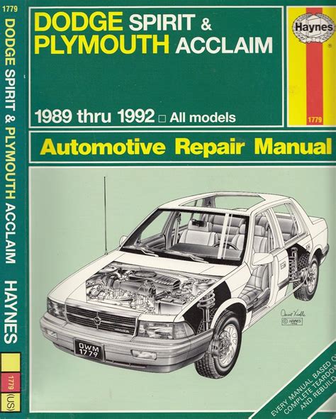 Plymouth acclaim and dodge spirit automotive repair manual or 1989 through 1992. - Bimini bahamas vantage point boating cruising guides.