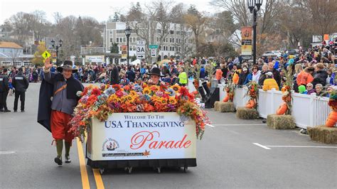 Please join us by participating in the 2023 America's Hometown Thanksgiving Celebration! The theme of this year's Thanksgiving parade, "The Price of Freedom" celebrating US veterans and their sacrifice to build the nation. Parade Information. When: Saturday, November 18, 2023. Where: At the rotary on Water Street, in Plymouth. There will ...