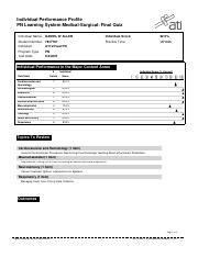 Pn learning system medical surgical final quiz. PN Adult Medical Surgical 2020 Individual Name: SOPHIA D MARTIN Student Number: dw2174ad Institution: Northwest Tech College Bemidji PN Program Type: PN Test Date: 4/6/ Adjusted Individual Total Score: 46% ... (RM AMS PN 11 Chp 6 Seizures and Epilepsy,Active Learning Template: System Disorder) PN Data Collection 28 35% The data collection step ... 