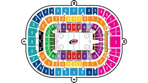 Hockey Seat View From Section 201, Row D. The Hurricanes shoot twice towards this end of the ice. Premium seating area as part of the Club Seats. Full PNC Arena Seating Guide. Rows in Section 201 are labeled A-D. An entrance to this section is located at Row D. When looking towards the ice/court/stage, lower number seats are on the right..