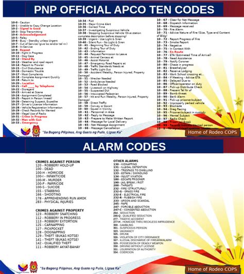 Pnp radio codes.  Additionally, it outlines the command group and call signs for dif...
