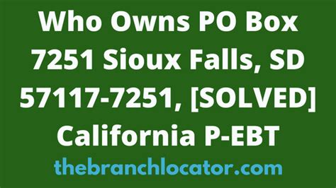 PO Box 7251 Sioux Falls SD 57117 (2022) Owner Sioux Falls, SD 57117-6072 bill payment through Citi Bill Central on, or before October 1, 2010, you will be sent an e-mail confirmation. Website (605) 335-6300.. 