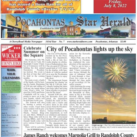 Pocahontas star herald archives.  5 to Nov.  After much thought, I feel I may .  Wit...