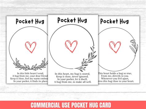 Pocket Hug Template Free