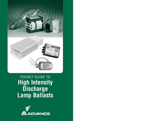 Pocket guide to high intensity discharge lamp ballasts. - American hoist and crane 5300 operators manual.