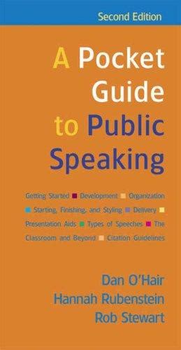 Pocket guide to public speaking 2nd edition. - Fire safety risk assessment offices and shops fire safety employers guide.