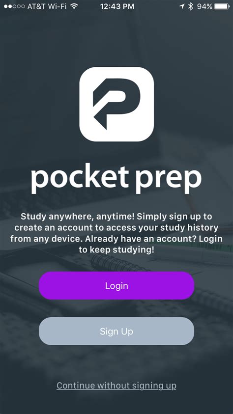 Pocket prep login. Sign In Create Account. ... At Pocket Prep, we’ve got your back as all of our practice questions are written by industry pros and are based on the latest exam outlines available. Plus, each question comes with a detailed explanation. … 