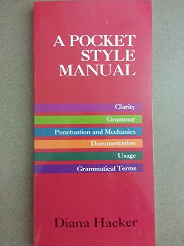 Pocket style manual by diana hacker. - U bersa uerung - krank ohne grund?.