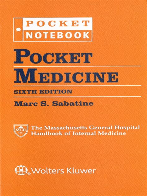 Read Online Pocket Medicine The Massachusetts General Hospital Handbook Of Internal Medicine By Marc S Sabatine