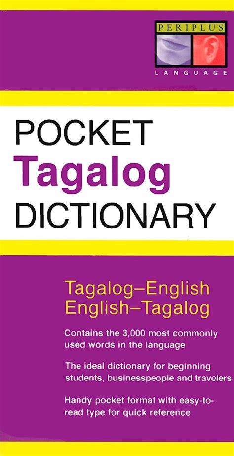 Download Pocket Tagalog Dictionary Tagalogenglish Englishtagalog By Renato Perdon
