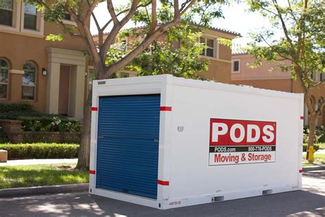 Pod moving rates. Moving pods are extremely popular storage containers that ease the process of relocating. This form of portable on demand storage comes with roll-up, keyed, ground-level access. PODS also uses steel containers that are weather-resistant. Small container: This small container is eight feet long. 