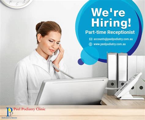 Podiatry receptionist jobs. Front Desk Receptionist/Patient Coordinator. Pacific Podiatry. Miami, FL 33155. $16 - $18 an hour. Full-time + 1. 30 to 40 hours per week. Monday to Friday + 1. Easily apply. Greet and welcome patients and … 