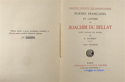 Poésies françaises et latines de joachim du bellay, avec notice et notes. - El uso de lenguas quechua y castellano en la ruta del sol.