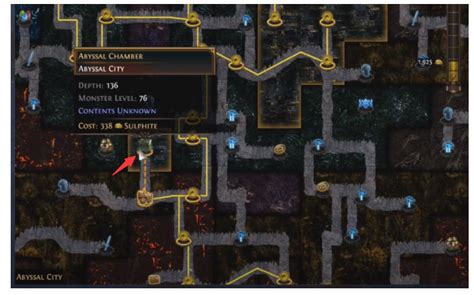 Poe abyssal chamber depth.  Interacting with the City Chambers object completes the node (no...