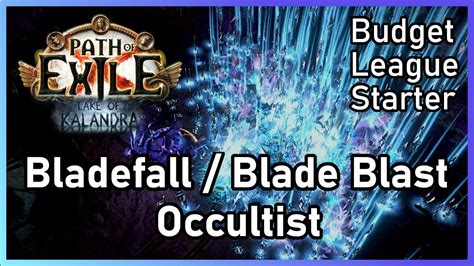 Poe assassin builds.  The Bladefall Blade Blast Functions very well in...