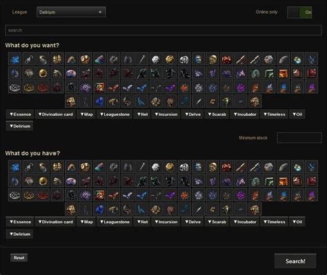 Poe ninja currency. The currency system in Path of Exile revolves around a variety of different orbs and scrolls. Each currency item serves a specific function in the crafting and … 